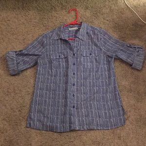 Blue and white stripped blouse